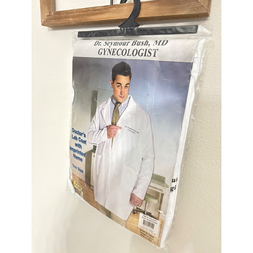 Rasta Imposta Dr Seymour Bush Gynecologist Costume Lab Coat White One Size 7206